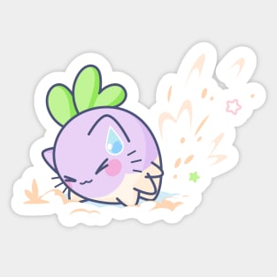 Turnip Cat 2 Sticker